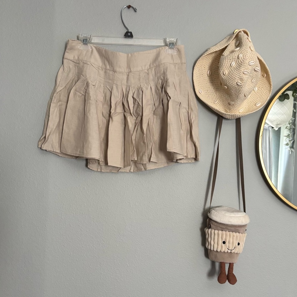 Linen Mini Skirt